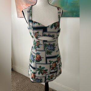 Bailey Rose Napa Mini Sleeveless Jacquard Fruit Dress with Keyhole Front Size S